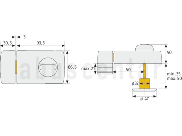 2110 W B RIM LOCK 1587