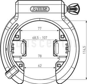 ABUS 6950M AM NR BK XPLUS